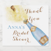 ブロンチとバブルリー スパークリング ワイン ゴールド ブライダル ショー スパークリングワインラベル (シングルラベル)