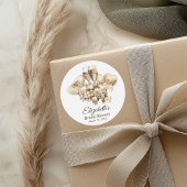 ブロンチとバブルリー チャンピエーンフラワーズ ブライダルシャワー ラウンドシール