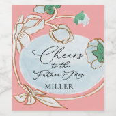 ブロンチとバブルリー ブライズシャワー ワインラベル (シングルラベル)