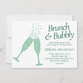 ブロンチとバブルリー | 目を引くグリーンチャミパンツ 招待状 (正面)