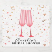 ブロンチとバブル ブライズシャワー スパークリングワインラベル (シングルラベル)