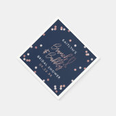 ブロンチ＆バブルリーコンフェッティ ブライダルシャワー スタンダードカクテルナプキン (角)