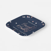 ブロンチ＆バブルリーコンフェッティ ブライダルシャワー ペーパープレート (傾斜あり)