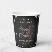 ブロンチ＆バブルリーコンフェッティ ブライダルシャワー 紙コップ (裏面)