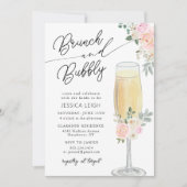 ブロンチ＆バブルリーシャンパンブライダルシャワー招待状 招待状 (正面)