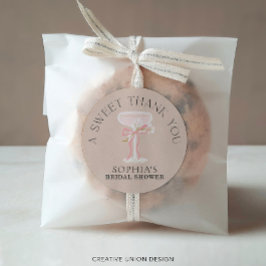 ブロンチ&バブルリーシャンパン ウェディングシャワーのお土産 ラウンドシール