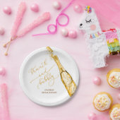 ブロンチ＆バブルリー ゴールド ブライダルシャワー ペーパープレート (パーティー)