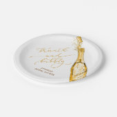ブロンチ＆バブルリー ゴールド ブライダルシャワー ペーパープレート (アングル)