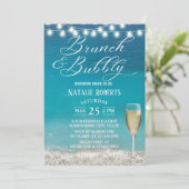 ブロンチ＆バブルリー サマー ビーチ ブライダル シャワー 招待状 (スタンド正面)