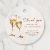 ブロンチ＆バブルリー シャンパンブライダルシャワー フェイバータグ (正面)