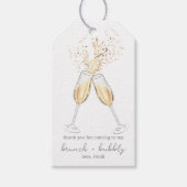 ブロンチ&バブルリー シャンパン トースト ブライズシャワー ギフトタグ (正面)