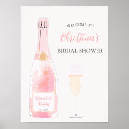 ブロンチ＆バブルリー シャンパン ブライズシャワー ウェルカム ポスター
