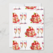 ブロンチ & バブルリー ピンク ブラッシュ ブライダル パーティー 招待状 (裏面)