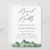 ブロンチ＆バブルリー フォレスト マウンテン ブライダルシャワー 招待状 (正面)