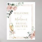 ブロンチ＆バブルリー ブライズシャワーのウェルカムサイン ポスター (正面)