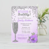 ブロンチ&バブルリー ブライズシャワー グリッター招待状 招待状 (スタンド正面)