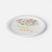 ブロンチ＆バブルリー ブライズシャワー プレート - ゴールド テキスト (アングル)