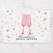 ブロンチ＆バブルリー ブライズシャワー ミニ スパークリングワインラベル (シングルラベル)