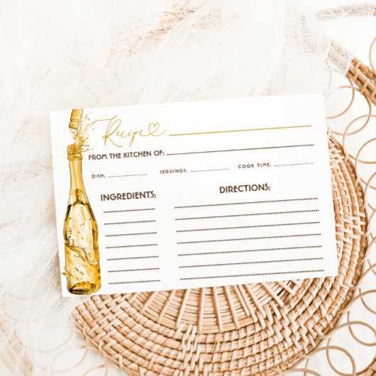 ブロンチ＆バブルリー ブライズシャワー レシピ カード