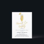 ブロンチ＆バブルリー ミモサカクテル  ブライダルシャワー ポストカード<br><div class="desc">このブライダルシャワーの招待状は、ミモサグラスの水彩画を特徴としています。 あなたの情報でカスタマイズし、イベントに合うように言葉を変更してください。</div>