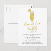 ブロンチ＆バブルリー ミモザカクテル  ブライダルシャワー ポストカード (正面/裏面)