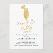 ブロンチ＆バブルリー ミモザカクテル  ブライダルシャワー ポストカード (正面)