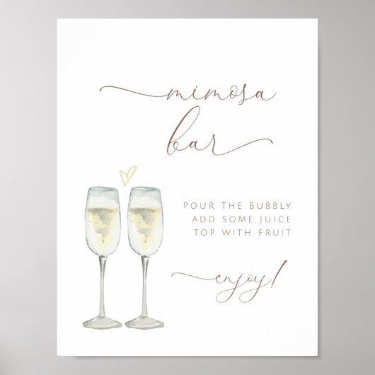 ブロンチ＆バブルリー ミモザ バー サイン (正面)