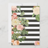 ブロンチ＆バブルリー ヴィンテージストライプ ブライダルシャワー 招待状 (裏面)