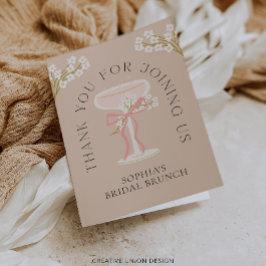 ブロンチ&バブル ブライズシャワーの感謝カード サンキューカード