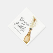 ブロンチ＆バブル ブライダルシャワーパーソナライズド スタンダードカクテルナプキン (角)