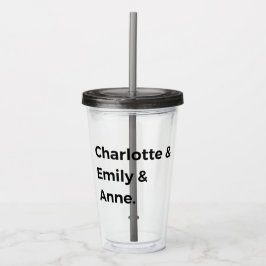 ブロンテレクシスターズIシャルロット&エミリー&アン アクリルタンブラー