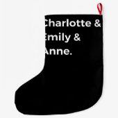 ブロンテレクシスターズIシャルロット&エミリー&アン ラージクリスマスストッキング (裏面)