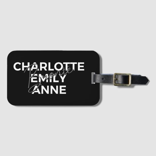 ブロンテ姉妹II - シャーロット & エミリー & アン ラゲッジタグ (正面横)