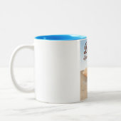 ブロンテ、シドニー、オーストラリアヴィンテージスタイル旅行 ツートーンマグカップ (左)