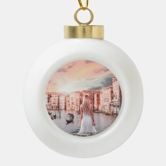 ブロンディインロマンティックヴェニス セラミックボールオーナメント (正面)
