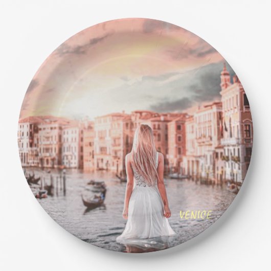 ブロンディインロマンティックヴェニス ペーパープレート (正面)