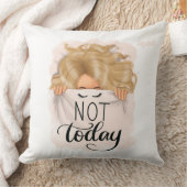 ブロンデガールパワーデザインのための自信のある若い女の子 クッション (ブランケット)