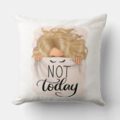 ブロンデガールパワーデザインのための自信のある若い女の子 クッション (正面)