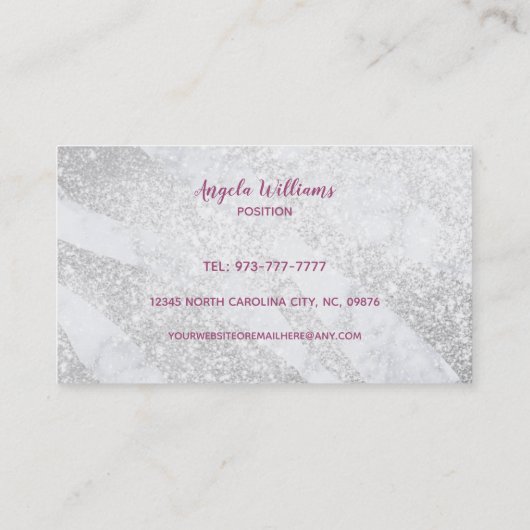 ブロンデ夫人のロゴ名刺 名刺 (裏面)