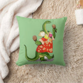 ブロントサウルスのマ遊ラカスイラストレーション。 クッション (ブランケット)