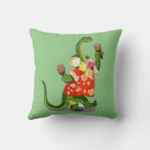 ブロントサウルスのマ遊ラカスイラストレーション。 クッション (裏面)