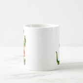 ブロントサウルスのマ遊ラカスイラストレーション。 コーヒーマグカップ (中央)