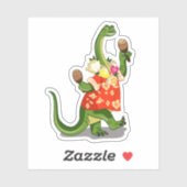 ブロントサウルスのマ遊ラカスイラストレーション。 シール (シート)