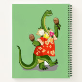 ブロントサウルスのマ遊ラカスイラストレーション。 ノートブック (裏面)