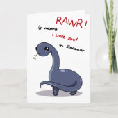 ブロントサウルスの暴虐は私があなたを愛していることを意味する カード (正面)