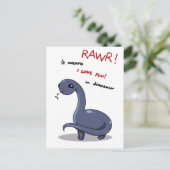 ブロントサウルスの暴虐は私があなたを愛していることを意味する ポストカード (スタンド正面)