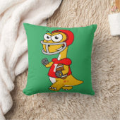 ブロントサウルスの遊イラストレーション。 クッション (ブランケット)