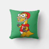 ブロントサウルスの遊イラストレーション。 クッション (正面)