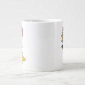 ブロントサウルスの遊イラストレーション。 ジャンボコーヒーマグカップ (正面)