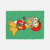 ブロントサウルスの遊イラストレーション。 フリースブランケット (正面(横))